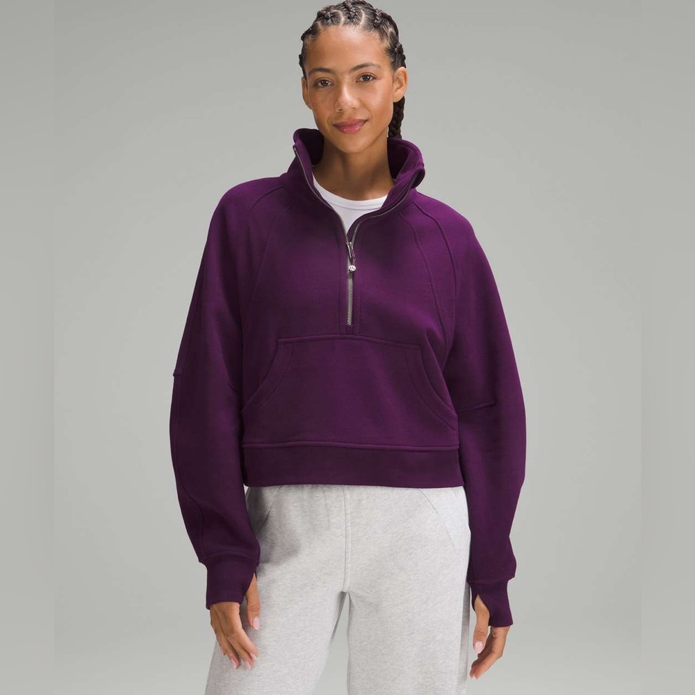 Lululemon Scuba Oversized 1/2 Zip Funnel Neck Dramatic Magenta